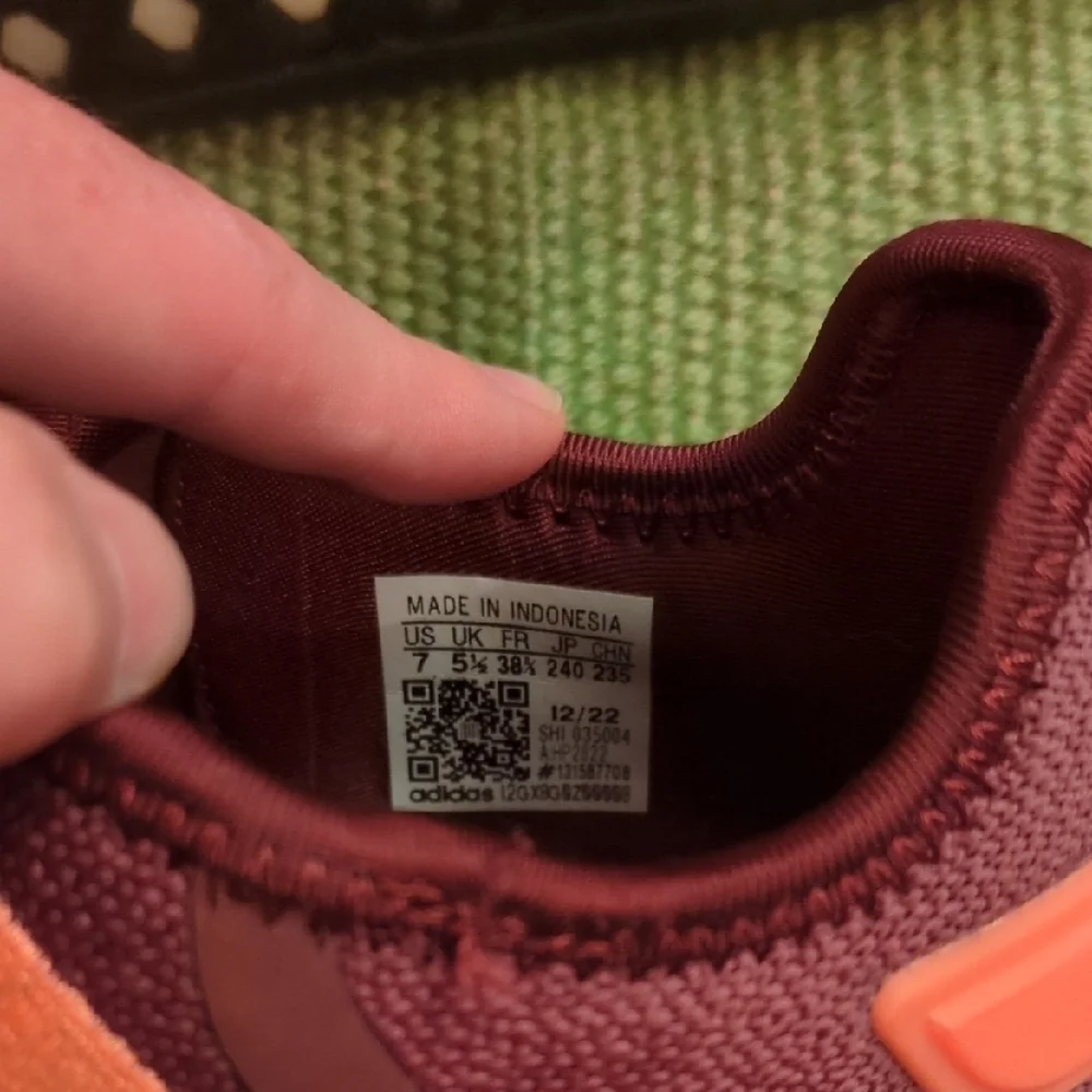 Adidas Women's Maroon and Pink Sneakers - Picture 6 of 6